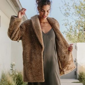 Jenni Kayne Shearling Yves Shawl Coat